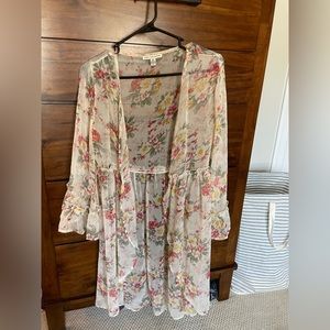 AEO floral chiffon kimono